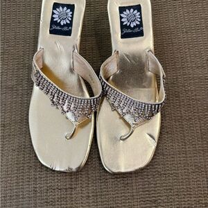 Yellow Box Women's Gold Sandals